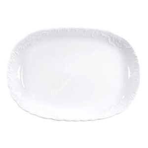 Półmisek owalny 29 cm Ćmielów- Rococo Biały 0001